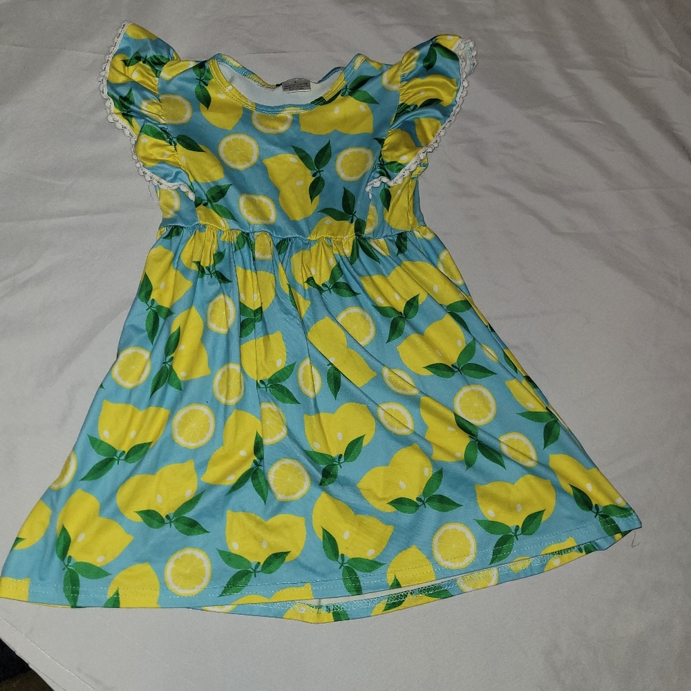 $2 Girls Lemon Print Dress